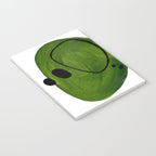 Modern Mid Century Fun Colorful Abstract Minimalist Painting Olive Green Yellow Ochre Buns Notebook Gallery Image 3