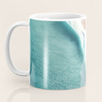 Pastel Coastline - Aerial View of Turquoise Sea and Blush Sand Coffee Mug Gallery Image 3