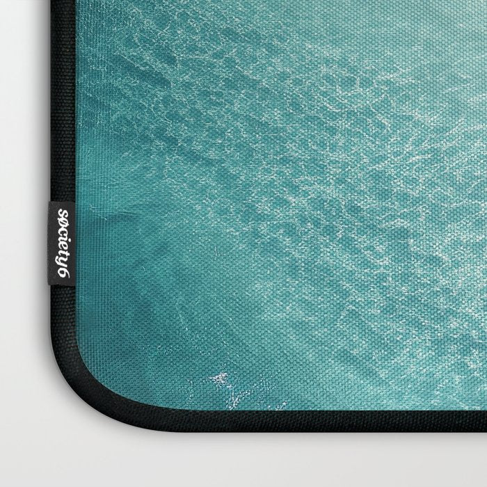 Pastel Coastline - Aerial View of Turquoise Sea and Blush Sand Laptop Sleeve Gallery Image 3