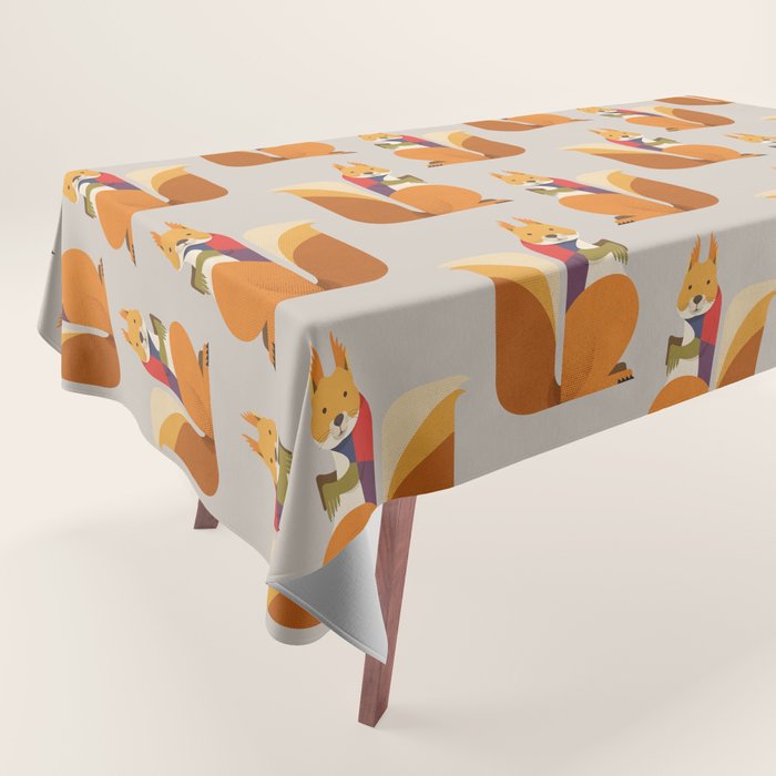 Red Squirrel Tablecloth Gallery Image 1