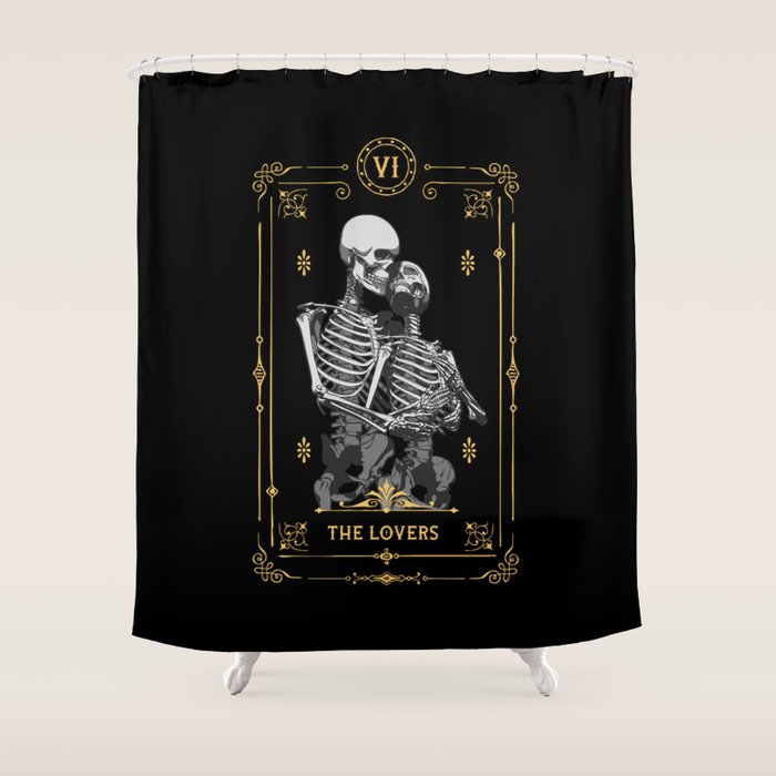 The Lovers VI Tarot Card Shower Curtain Gallery Image 1