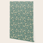 Vintage Floral Neutral - Green Wallpaper Gallery Image 2