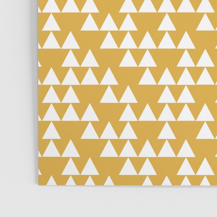 Festive Mustard Yellow, Triangles  Poster Gallery Image 3