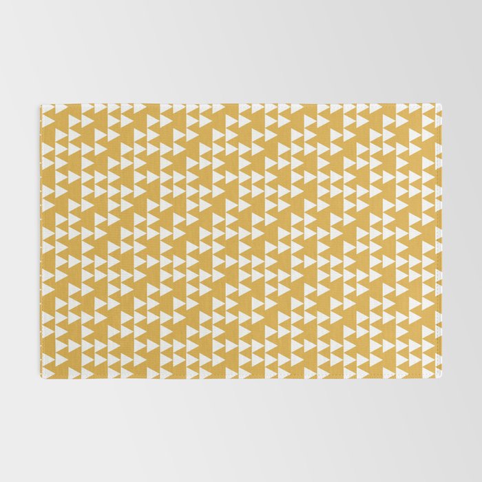 Festive Mustard Yellow, Triangles  Rug Gallery Image 2
