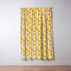 Festive Mustard Yellow, Triangles  Window Curtain Gallery Image 3