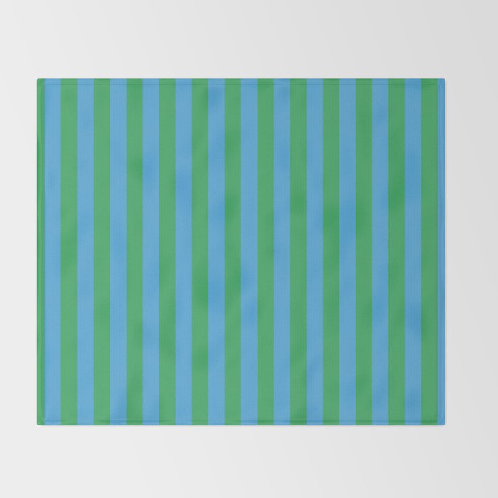Green Blue Stripe - Joy Of Together Throw Blanket Gallery Image 2