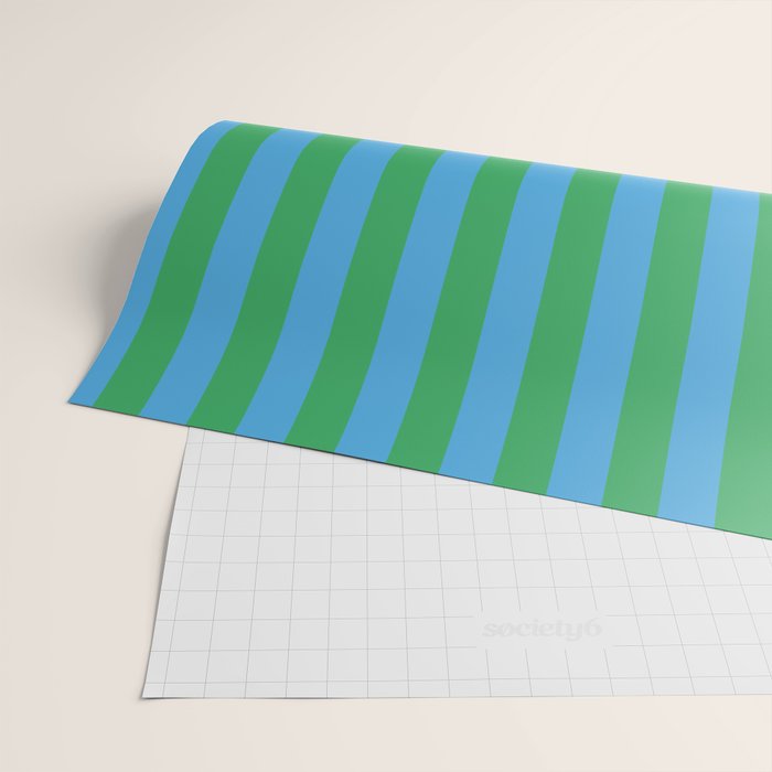Green Blue Stripe - Joy Of Together Wrapping Paper Gallery Image 2