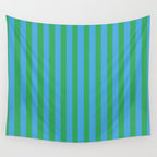 Green Blue Stripe - Joy Of Together Wall Tapestry Gallery Image 4