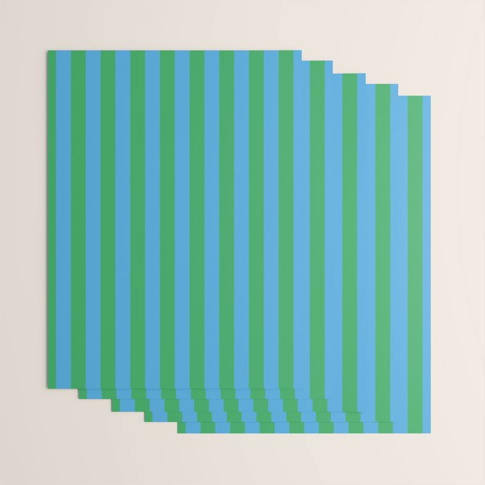 Green Blue Stripe - Joy Of Together Wrapping Paper Gallery Image 3