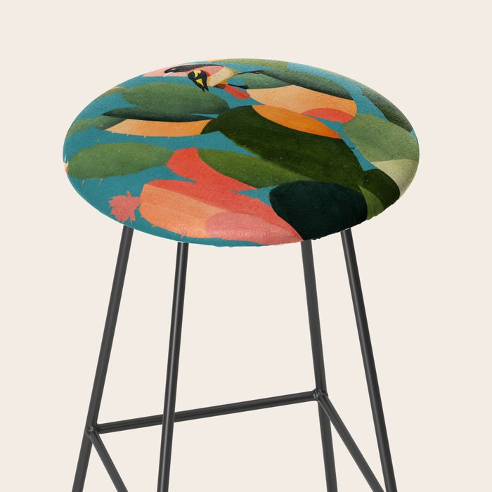 Cactus and  Birds 2 Stool Gallery Image 2