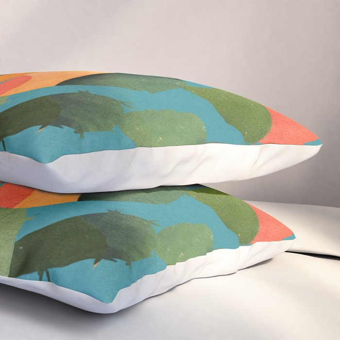 Cactus and  Birds 2 Pillow Sham Gallery Image 3