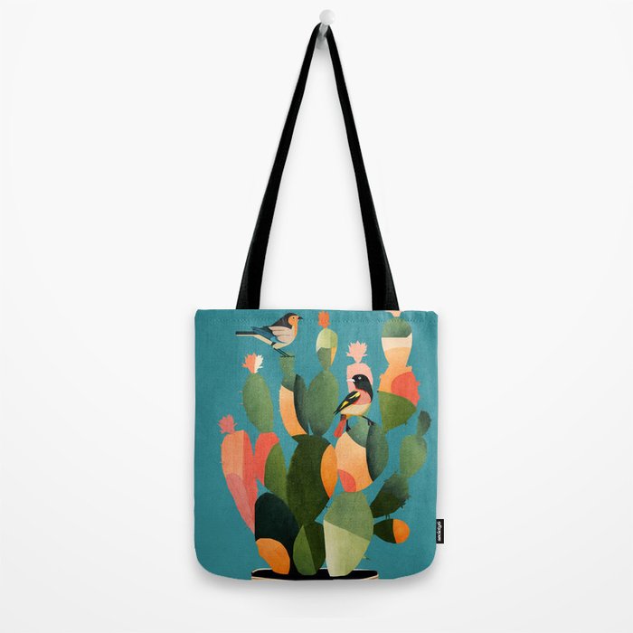 Cactus and  Birds 2 Tote Bag Gallery Image 2