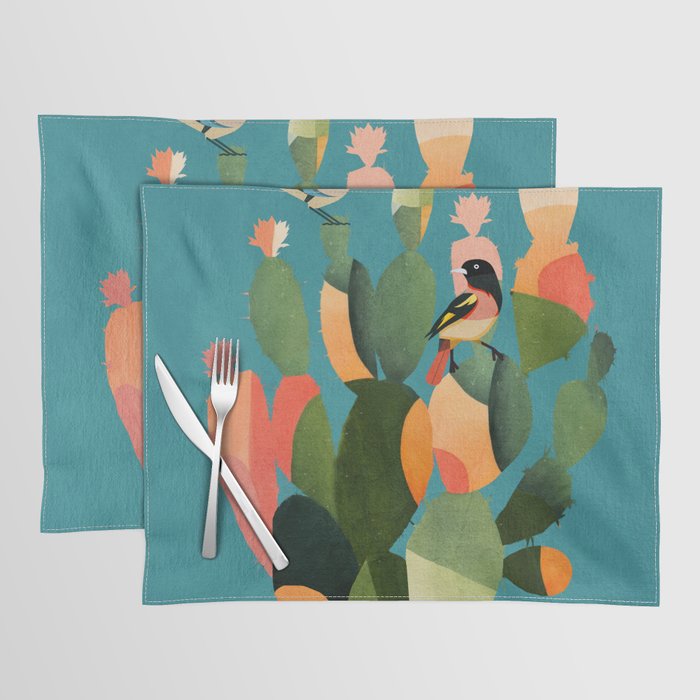 Cactus and  Birds 2 Placemat Gallery Image 1