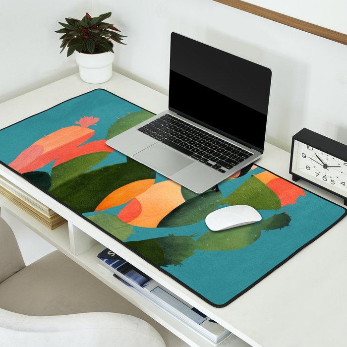Cactus and  Birds 2 Desk Mat Gallery Image 2