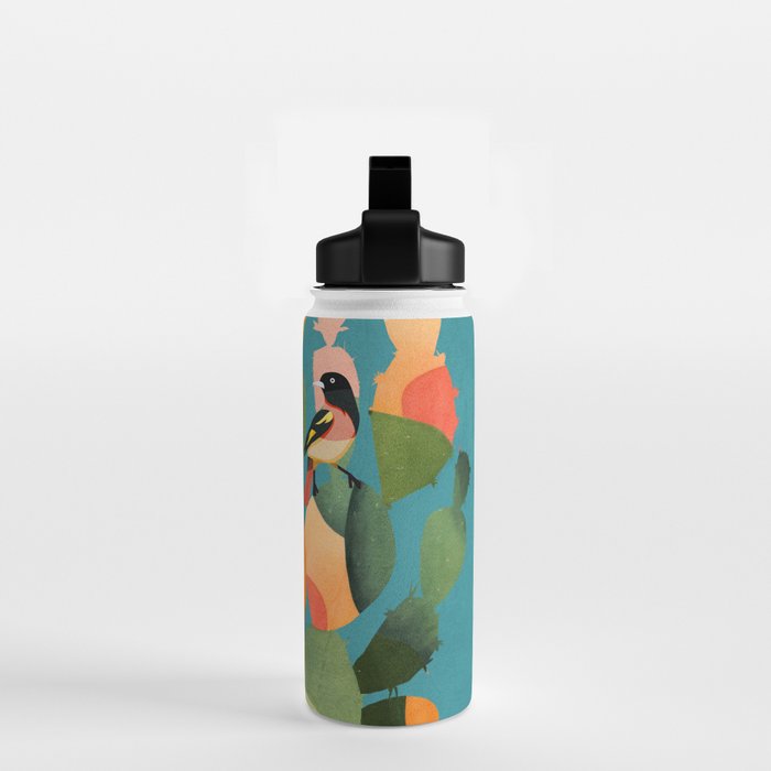Cactus and  Birds 2 Water Bottle Gallery Image 2