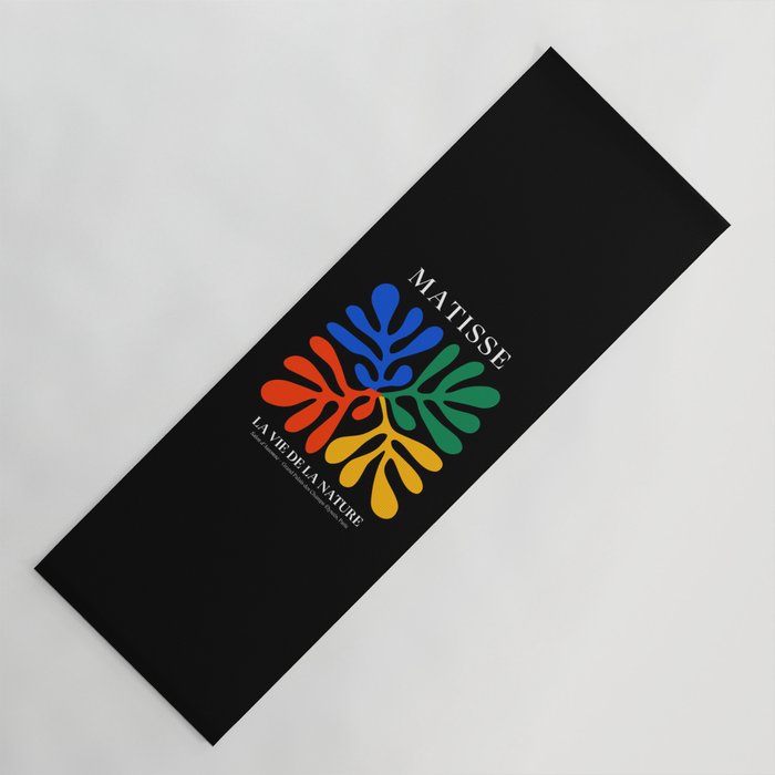 Nature Leaf Cutouts II: Night Edition | Mid-Century Henri Matisse Series Yoga Mat Gallery Image 1