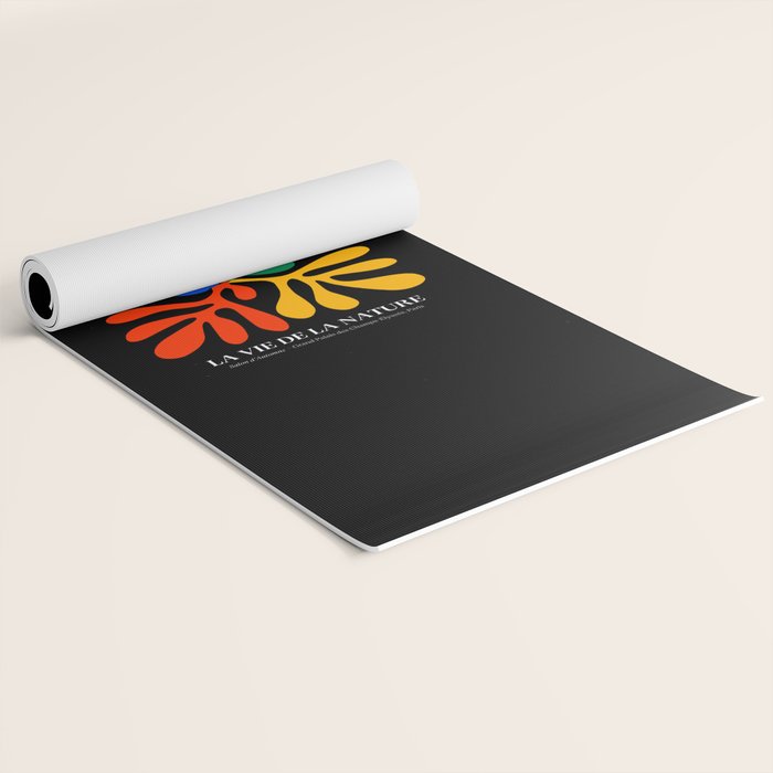 Nature Leaf Cutouts II: Night Edition | Mid-Century Henri Matisse Series Yoga Mat Gallery Image 2