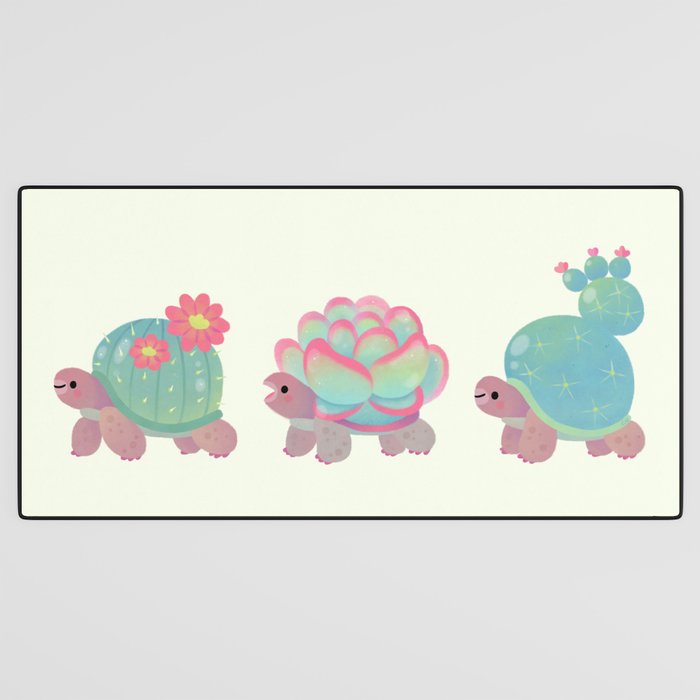 Cactus tortoise Desk Mat Gallery Image 3