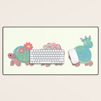 Cactus tortoise Desk Mat Gallery Image 1