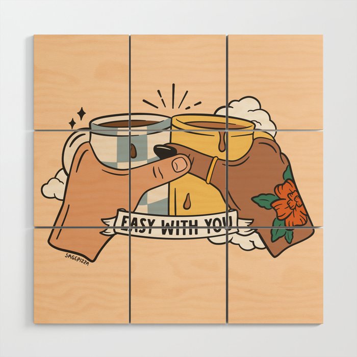 EASY WITH YOU (LIGHT AND DARK) Wood Wall Art