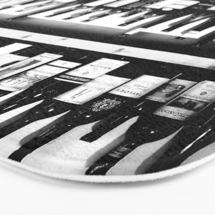 Wine Bottles in Black And White #decor #society6 #buyart Bath Mat Gallery Image 3