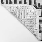 Wine Bottles in Black And White #decor #society6 #buyart Bath Mat Gallery Image 2