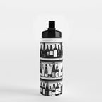 Wine Bottles in Black And White #decor #society6 #buyart Water Bottle Gallery Image 2