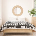 Wine Bottles in Black And White #decor #society6 #buyart Duvet Cover Gallery Image 3