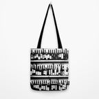 Wine Bottles in Black And White #decor #society6 #buyart Tote Bag Gallery Image 2