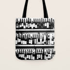 Wine Bottles in Black And White #decor #society6 #buyart Tote Bag Gallery Image 1