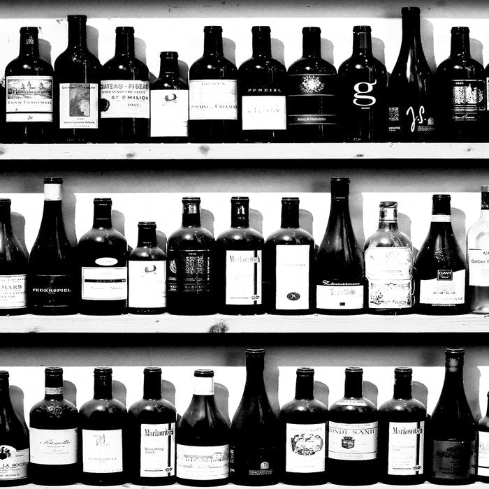 Wine Bottles in Black And White #decor #society6 #buyart Coffee Mug Gallery Image 2