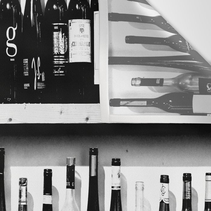 Wine Bottles in Black And White #decor #society6 #buyart Wall Tapestry Gallery Image 3