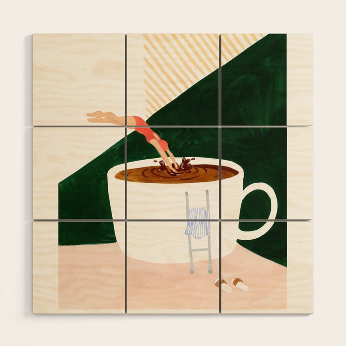 Deep Dive Coffee Wood Wall Art Gallery Image 1