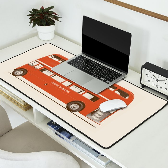 Double-Decker London Bus Desk Mat Gallery Image 2