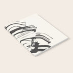 Black and White Brushstroke Minimal Abstract  Art #1 Notebook Gallery Image 2