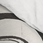 Black and White Brushstroke Minimal Abstract  Art #1 Comforter Gallery Image 4