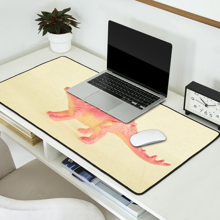 Pink Dinosaur Desk Mat Gallery Image 2