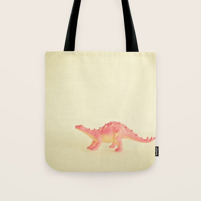 Pink Dinosaur Tote Bag Gallery Image 1