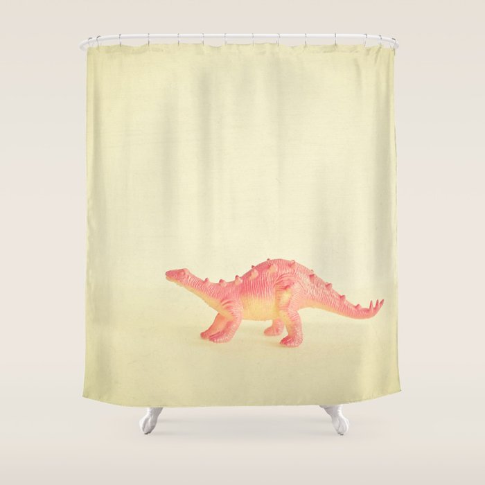 Pink Dinosaur Shower Curtain Gallery Image 1