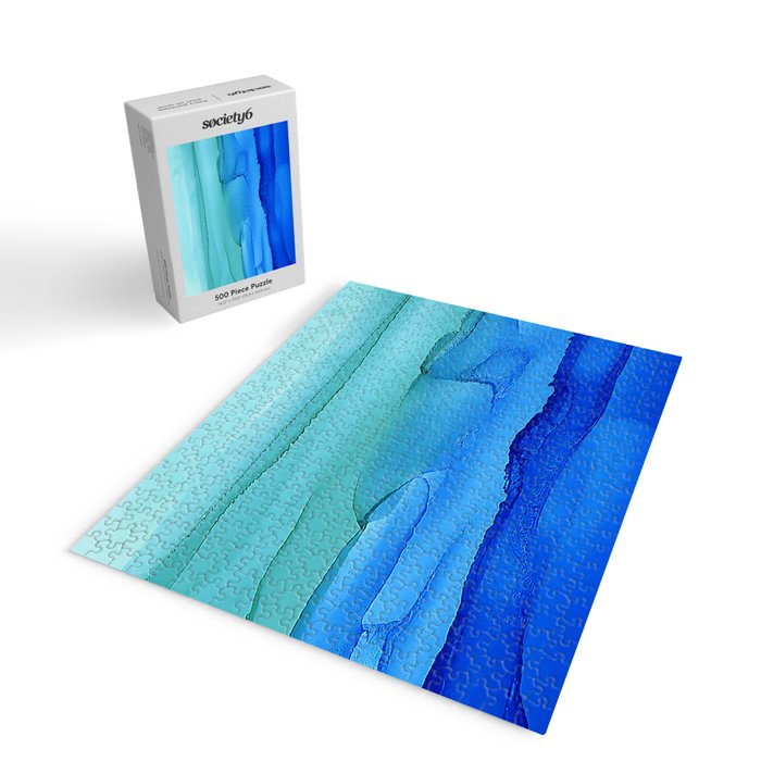 Alcohol Ink Seascape Jigsaw Puzzle Gallery Image 2