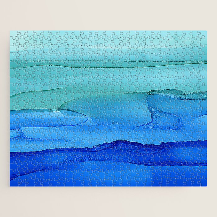 Alcohol Ink Seascape Jigsaw Puzzle Gallery Image 1