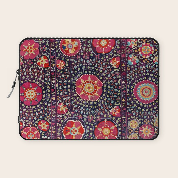 Karshi  Suzani  Antique Uzbekistan Embroidery Print Laptop Sleeve Gallery Image 1