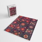 Karshi  Suzani  Antique Uzbekistan Embroidery Print Jigsaw Puzzle Gallery Image 2