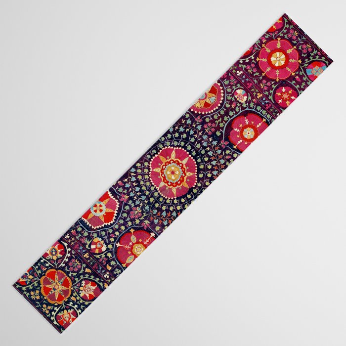 Karshi  Suzani  Antique Uzbekistan Embroidery Print Table Runner Gallery Image 3