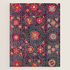 Karshi  Suzani  Antique Uzbekistan Embroidery Print Jigsaw Puzzle Gallery Image 1