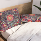 Karshi  Suzani  Antique Uzbekistan Embroidery Print Pillow Sham Gallery Image 2