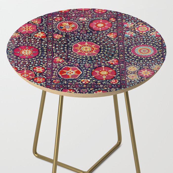 Karshi  Suzani  Antique Uzbekistan Embroidery Print Side Table Gallery Image 2