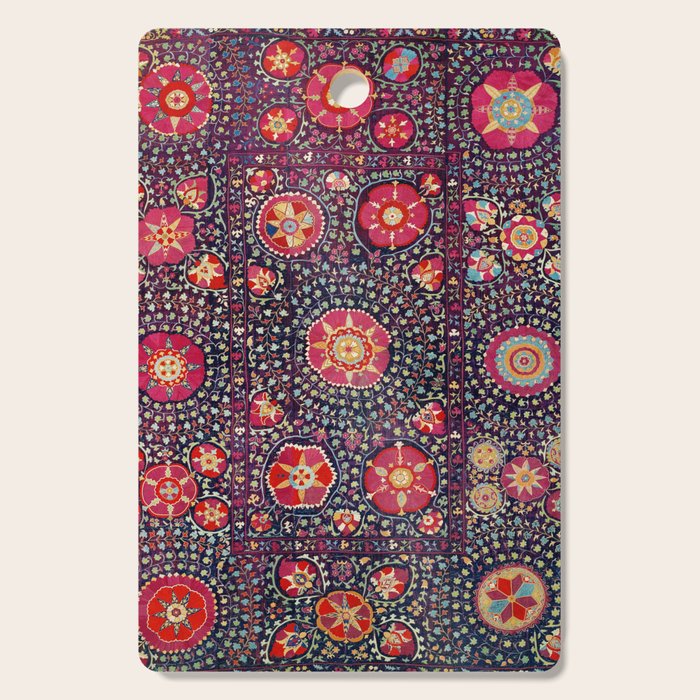Karshi  Suzani  Antique Uzbekistan Embroidery Print Cutting Board Gallery Image 1