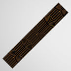 Art Deco Arch Pattern VI Black & Orange Table Runner Gallery Image 3