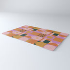 Pink and orange retro Rug Gallery Image 3